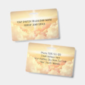 Christelijke hemelse wolkenkerk badge (Voor- en achterkant)