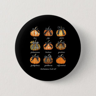 Christelijke Herfst Thanksgiving Pompoen Coquette Ronde Button 5,7 Cm