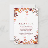 Christelijke Herfst Viering van het Leven Fotobegr Bedankkaart (Voorkant)