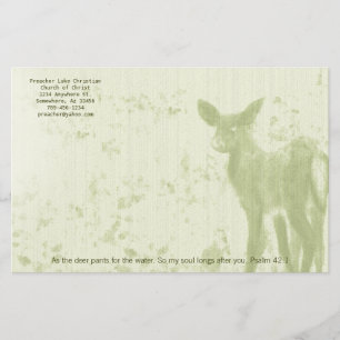 Christelijke hertenbroek voor het waterstationery briefpapier