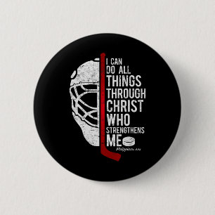 Christelijke Hockey Bijbelvers Filippenzen Religie Ronde Button 5,7 Cm