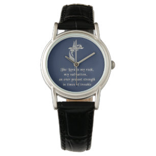 Christelijke horlogesDe Heer is mijn steen Horloge