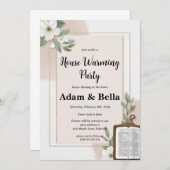Christelijke housewarming-uitnodiging kaart (Voorkant / Achterkant)