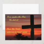 Christelijke Huwelijksaankondiging Bewaar De Datum Kaart (Voorkant / Achterkant)