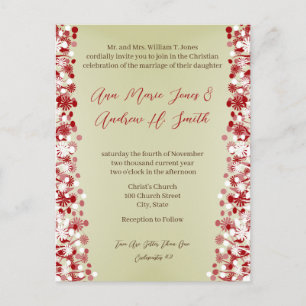 Christelijke huwelijksuitnodiging uitnodiging briefkaart