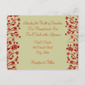 Christelijke huwelijksuitnodiging uitnodiging briefkaart (Achterkant)