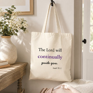 Christelijke inspiratie de Heer zal u leiden Tote Bag