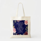 Christelijke Inspirerend Canvas tas voor scripts (Voorkant)