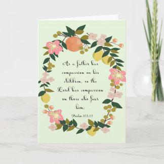 Christelijke inspirerend kunst - Psalm 103:13 Feestdagen Kaart