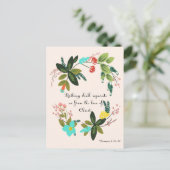 Christelijke inspirerend kunst - Romeinen 8:35-39 Briefkaart (Staand voorkant)