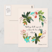 Christelijke inspirerend kunst - Romeinen 8:35-39 Briefkaart (Voorkant / Achterkant)