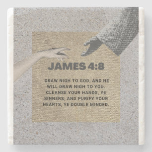 Christelijke James 4:8 Stone Onderzetter