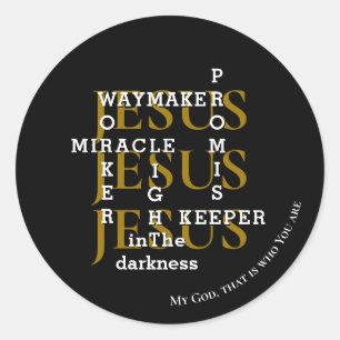 Christelijke JESUS Waymaker Ronde Sticker