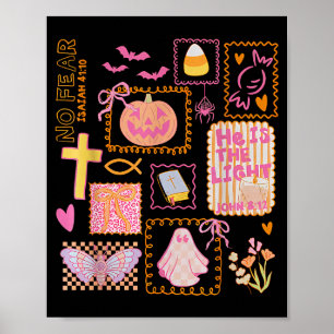 Christelijke jeugdgroep geloof herfstkerk schattig poster