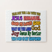 Christelijke Jezus God Graffiti print. Christelijk Legpuzzel (Horizontaal)