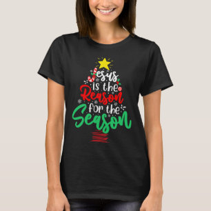 Christelijke Jezus is de reden voor de kerstboom T-shirt