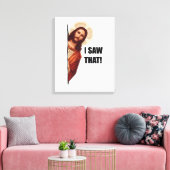 Christelijke Jezus kijkt naar je, Jezus, dat heb i Canvas Afdruk (Insitu (Woonkamer))