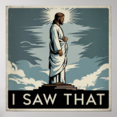 Christelijke Jezus kijkt naar je, Jezus, dat heb i Poster (Voorkant)