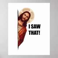 Christelijke Jezus kijkt naar je, Jezus zag dat