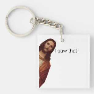Christelijke Jezus kijkt naar je, Jezus zag dat Sleutelhanger