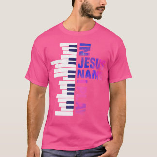 Christelijke Jezus Piano Speler Pianist Toetsenbor T-shirt