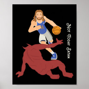 Christelijke Jezus versus satan niet vandaag omske Poster