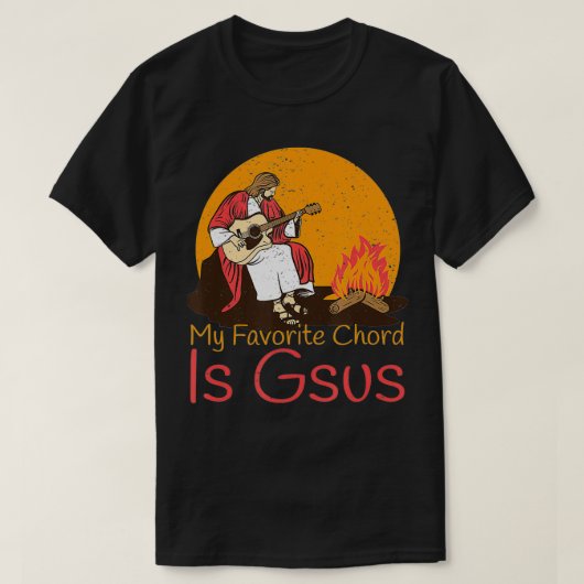 Christelijke Joke Mijn favoriete akkoord is Gsus C T-shirt (Design voorkant)