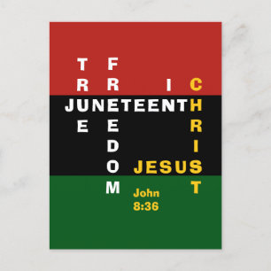 Christelijke JUNETEENTH Briefkaart
