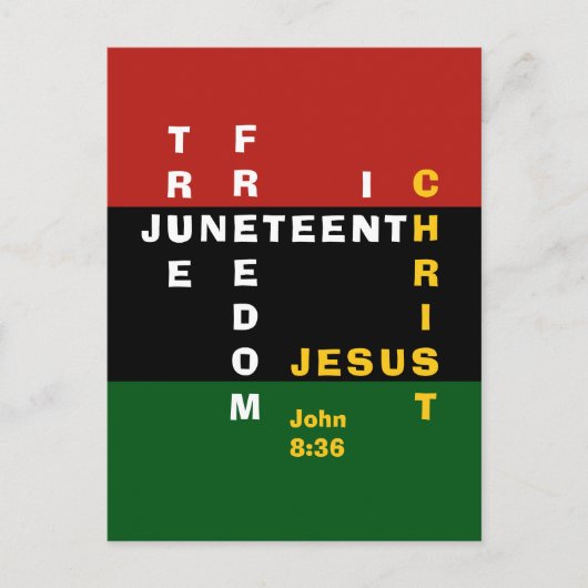 Christelijke JUNETEENTH Briefkaart (Voorkant)