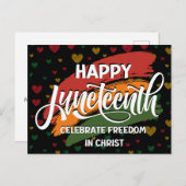 Christelijke JUNETEENTH Briefkaart (Voorkant / Achterkant)