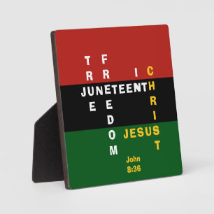 Christelijke JUNETEENTH Fotoplaat