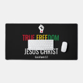 Christelijke Juniteits - TRUE VRIJHEID IN JESUS Bureaumat (Keyboard & Muis)