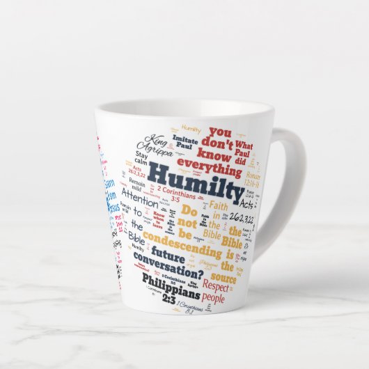 Christelijke JW LPMD Moed/Humility Latte Mok (Rechterhoek)