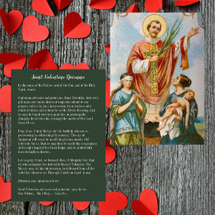 Christelijke Katholieke Heilige Valentijn Novenna  Feestdagenkaart