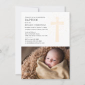 Christelijke Kerk Baptism Baby Foto Religieuze Inv Kaart (Voorkant)