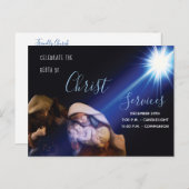 Christelijke kerkkerkerkerkerkerstavond briefkaart (Voorkant / Achterkant)