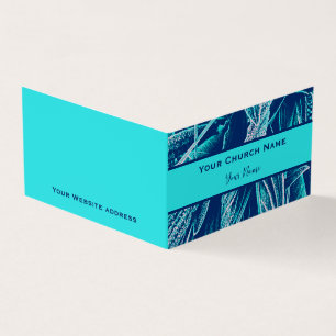 Christelijke kerkpastor Modern Turquoise Natuur Visitekaartjes