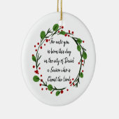 Christelijke kerst Bijbeltekst sticker Bijbeltekst Keramisch Ornament (Rechts)
