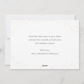 Christelijke kerst met groene  nativiteitsscène feestdagenkaart (Achterkant)