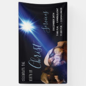 Christelijke kerstavond dienst spandoek (Verticaal)