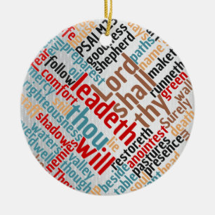 Christelijke kerstbal 23 Schrift Keramisch Ornament