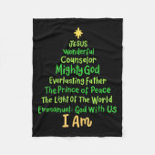 Christelijke kerstbijbel noemt kerstboom Sh Fleece Deken (Voorkant)