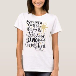 Christelijke kerstbijbel Verse-citaat Religie T-shirt