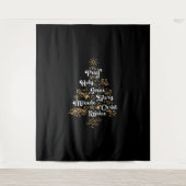 Christelijke kerstboom familie vakantie kerk wandkleed (Voorkant)