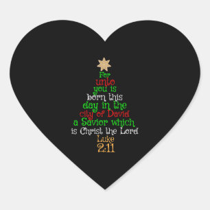 Christelijke kerstboomShirten Hart Sticker