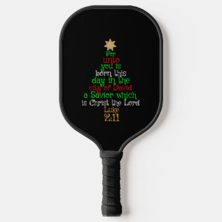 Christelijke kerstboomShirten Pickleball Paddle