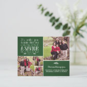 Christelijke kerstfeestdag met kerstversie - Typog Feestdagenkaart (Staand voorkant)