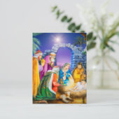 Christelijke kerstkaart feestdagenkaart (Staand voorkant)