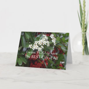 Christelijke kerstkaart met evangelbericht feestdagen kaart