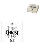 Christelijke kerstkalligrafie 	rubberstempel (Gestempeld)